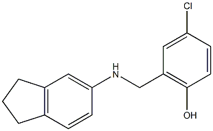 4-chloro-2-[(2,3-dihydro-1H-inden-5-ylamino)methyl]phenol 结构式