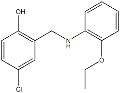 4-chloro-2-{[(2-ethoxyphenyl)amino]methyl}phenol,,结构式