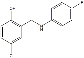 4-chloro-2-{[(4-fluorophenyl)amino]methyl}phenol Struktur