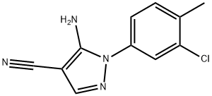 5-胺-1-(3-氯-4-甲基苯基)-1H-吡唑-4-甲腈,58791-81-4,结构式
