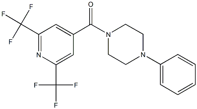 [2,6-bis(trifluoromethyl)-4-pyridinyl](4-phenylpiperazino)methanone Structure