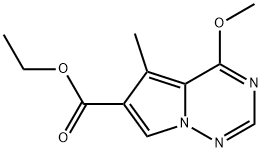 ethyl 4‐methoxy‐5‐methylpyrrolo[2,1‐f][1,2,4]triazine‐6‐carboxylate, 1860028-32-5, 结构式