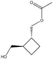 [(1R,2R)-rel-2-(hydroxymethyl)cyclobutyl]methyl acetate,,结构式