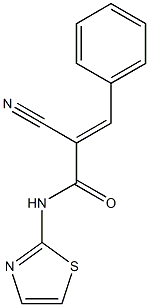 (2E)-2-cyano-3-phenyl-N-1,3-thiazol-2-ylacrylamide Structure