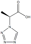 (2S)-2-(1H-1,2,3,4-tetrazol-1-yl)propanoic acid 化学構造式