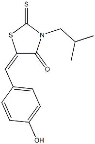 (5E)-5-[(4-hydroxyphenyl)methylidene]-3-(2-methylpropyl)-2-sulfanylidene-1,3-thiazolidin-4-one