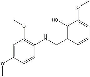 2-{[(2,4-dimethoxyphenyl)amino]methyl}-6-methoxyphenol,,结构式