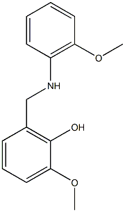 2-methoxy-6-{[(2-methoxyphenyl)amino]methyl}phenol,,结构式