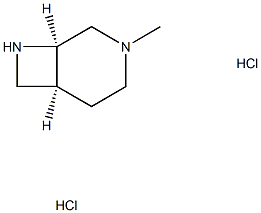 (1r,6s)-3-methyl-3,8-diazabicyclo[4.2.0]octane 2hcl 结构式