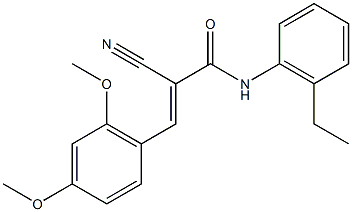 (2E)-2-cyano-3-(2,4-dimethoxyphenyl)-N-(2-ethylphenyl)acrylamide,,结构式