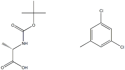 (2S)-2-{[(tert-butoxy)carbonyl]amino}propanoic acid: 1,3-dichloro-5-methylbenzene,,结构式