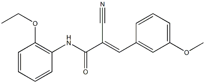 (2E)-2-cyano-N-(2-ethoxyphenyl)-3-(3-methoxyphenyl)acrylamide 结构式