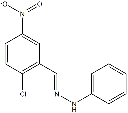 (E)-1-[(2-chloro-5-nitrophenyl)methylidene]-2-phenylhydrazine 结构式