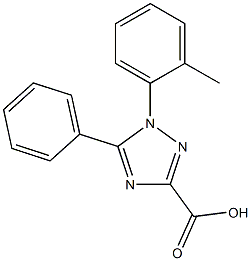 1-(2-methylphenyl)-5-phenyl-1H-1,2,4-triazole-3-carboxylic acid,,结构式