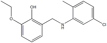 2-{[(5-chloro-2-methylphenyl)amino]methyl}-6-ethoxyphenol,,结构式