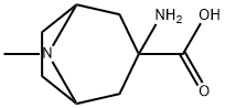 3-amino-8-methyl-8-azabicyclo[3.2.1]octane-3-carboxylic acid Struktur