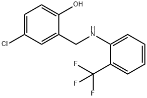 4-chloro-2-({[2-(trifluoromethyl)phenyl]amino}methyl)phenol Structure