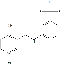 4-chloro-2-({[3-(trifluoromethyl)phenyl]amino}methyl)phenol Structure