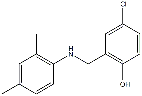 4-chloro-2-{[(2,4-dimethylphenyl)amino]methyl}phenol,,结构式