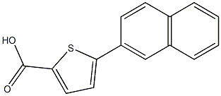 5-(naphthalen-2-yl)thiophene-2-carboxylic acid 结构式