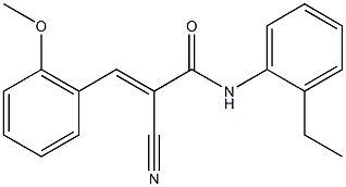 (2E)-2-cyano-N-(2-ethylphenyl)-3-(2-methoxyphenyl)acrylamide Structure