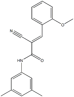 (2E)-2-cyano-N-(3,5-dimethylphenyl)-3-(2-methoxyphenyl)acrylamide,,结构式