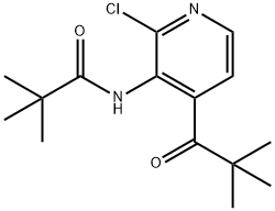 n-(2-chloro-4-(pivaloyl)pyridin-3-yl)pivalamide 化学構造式