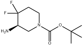 (R)-3-氨基-4,4-二氟哌啶-1-羧酸叔丁酯,2091351-96-9,结构式