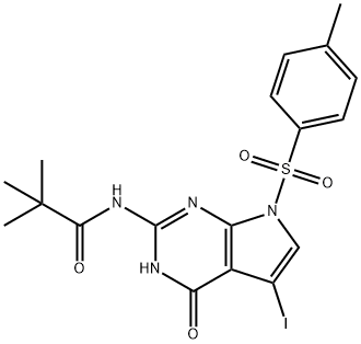 2097938-60-6 N-(5-Iodo-4-oxo-7-tosyl-4,7-dihydro-3H-pyrrolo[2,3-d]pyrimidin-2-yl)pivalamide
