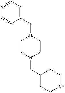 1-benzyl-4-(piperidin-4-ylmethyl)piperazine Struktur