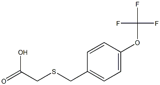 2-({[4-(trifluoromethoxy)phenyl]methyl}sulfanyl)acetic acid Structure