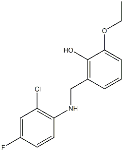 2-{[(2-chloro-4-fluorophenyl)amino]methyl}-6-ethoxyphenol 结构式
