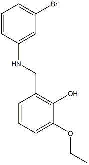 2-{[(3-bromophenyl)amino]methyl}-6-ethoxyphenol 化学構造式