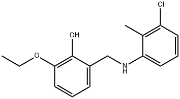 2-{[(3-chloro-2-methylphenyl)amino]methyl}-6-ethoxyphenol Structure