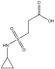 3-(cyclopropylsulfamoyl)propanoic acid,,结构式