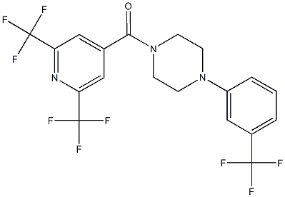 [2,6-bis(trifluoromethyl)-4-pyridinyl]{4-[3-(trifluoromethyl)phenyl]piperazino}methanone Structure