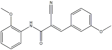 (2E)-2-cyano-N-(2-methoxyphenyl)-3-(3-methoxyphenyl)acrylamide 化学構造式