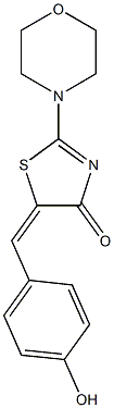 (5E)-5-[(4-hydroxyphenyl)methylidene]-2-(morpholin-4-yl)-4,5-dihydro-1,3-thiazol-4-one