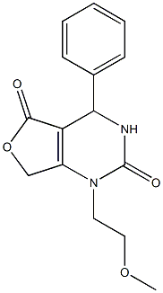 1-(2-methoxyethyl)-4-phenyl-4,7-dihydrofuro[3,4-d]pyrimidine-2,5(1H,3H)-dione Structure