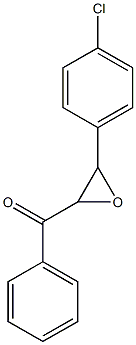 3-(4-クロロフェニル)-2-ベンゾイルオキシラン 化学構造式