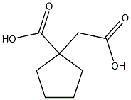 1-(carboxymethyl)cyclopentane-1-carboxylic acid Structure