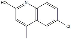 6-CHLORO-4-METHYLQUINOLIN-2-OL 化学構造式