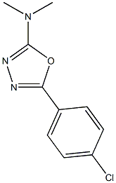 N-[5-(4-chlorophenyl)-1,3,4-oxadiazol-2-yl]-N,N-dimethylamine Struktur