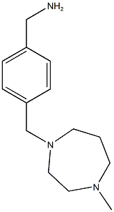 {4-[(4-methyl-1,4-diazepan-1-yl)methyl]phenyl}methanamine,,结构式