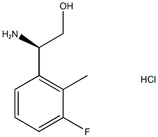 (2R)-2-amino-2-(3-fluoro-2-methylphenyl)ethan-1-ol hydrochloride 化学構造式