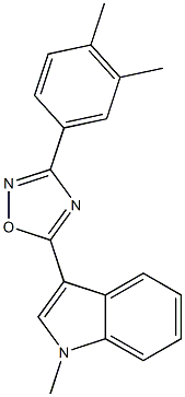 3-[3-(3,4-dimethylphenyl)-1,2,4-oxadiazol-5-yl]-1-methyl-1H-indole Structure