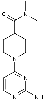 1-(2-aminopyrimidin-4-yl)-N,N-dimethylpiperidine-4-carboxamide|