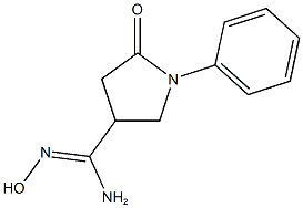 (Z)-N'-hydroxy-5-oxo-1-phenylpyrrolidine-3-carboximidamide 化学構造式