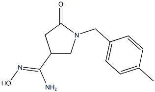 (Z)-N'-hydroxy-1-[(4-methylphenyl)methyl]-5-oxopyrrolidine-3-carboximidamide 结构式