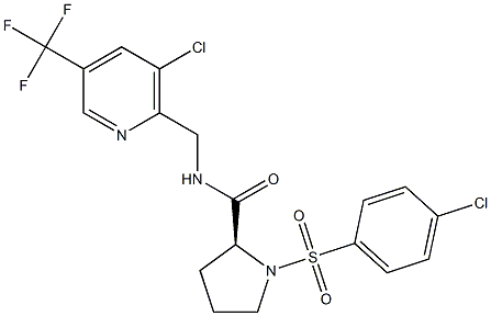 (2S)-N-{[3-chloro-5-(trifluoromethyl)pyridin-2-yl]methyl}-1-(4-chlorobenzenesulfonyl)pyrrolidine-2-carboxamide